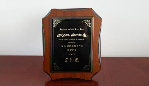 喜訊 | 東陽(yáng)光集團(tuán)榮獲2024灣區(qū)新質(zhì)生產(chǎn)力領(lǐng)軍企業(yè)